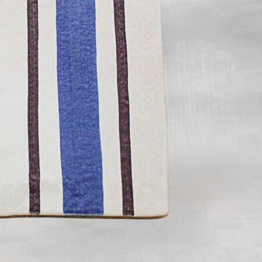 Blue Pinstripe Brushstroke 15 cm