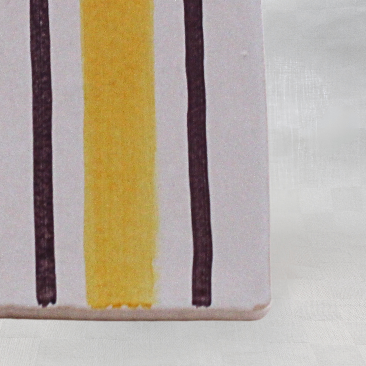Saffron Pinstripe Brushstroke 15 cm