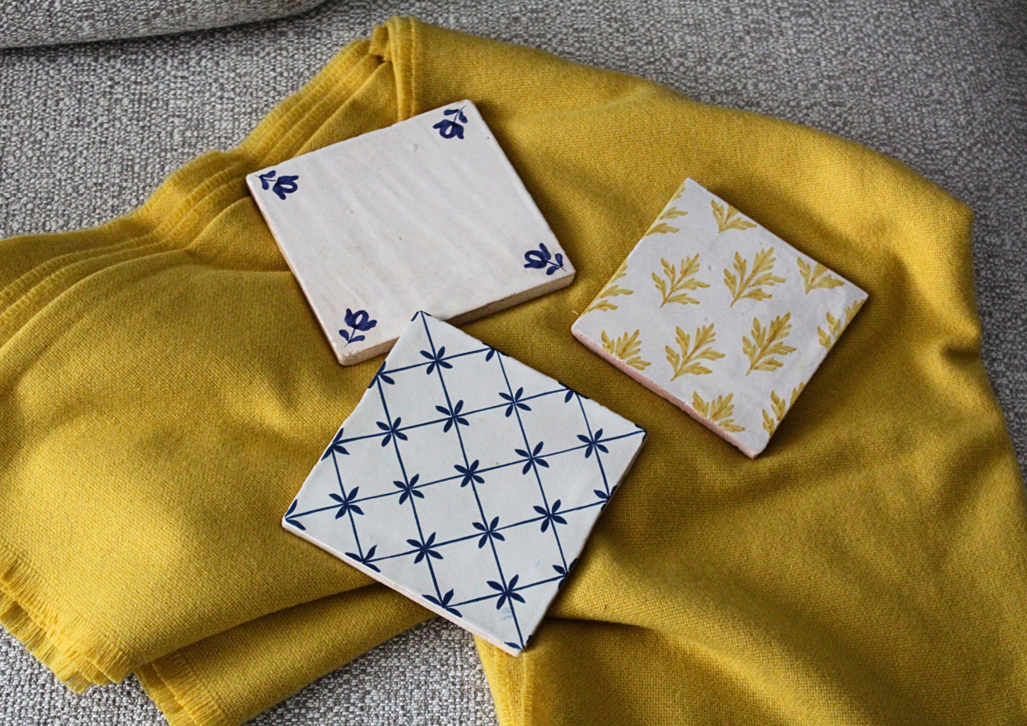 Discover Cardoon Studio Hand-painted terracotta tiles.