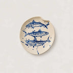Dinner Plate with 3 Mackerel Fish