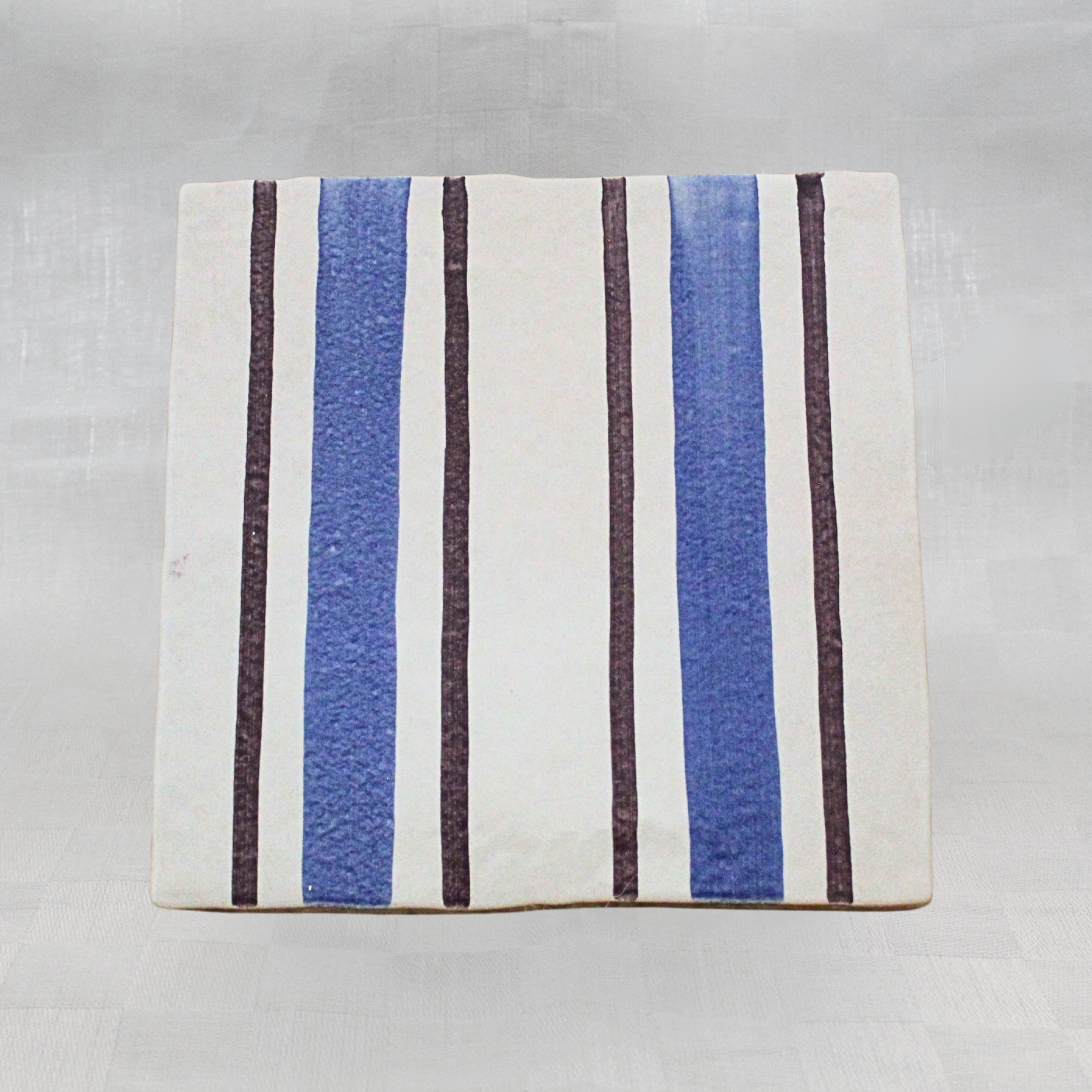 Blue Pinstripe Brushstroke 15 cm