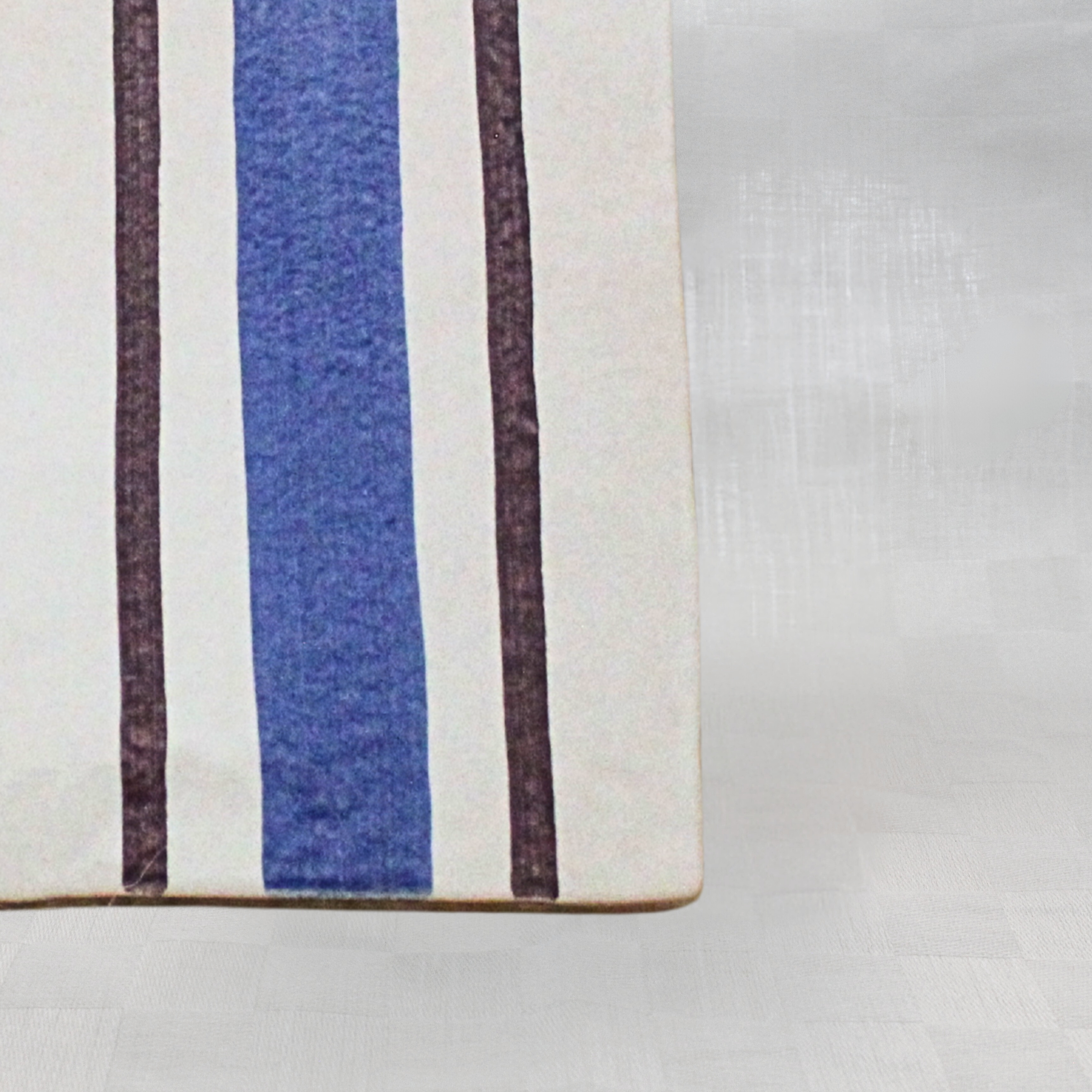 Blue Pinstripe Brushstroke 15 cm