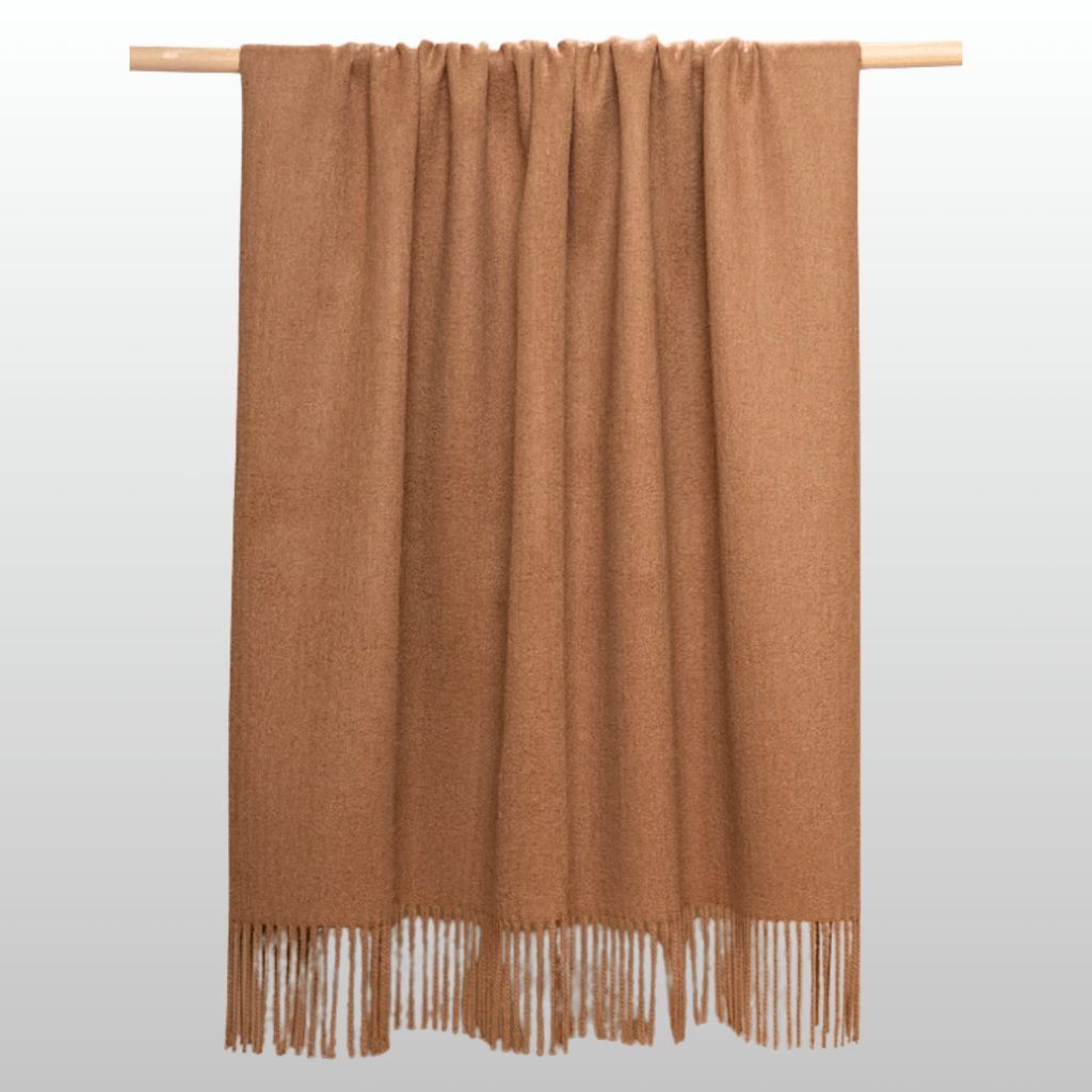 Undyed Camel, Classic Throw Blanket