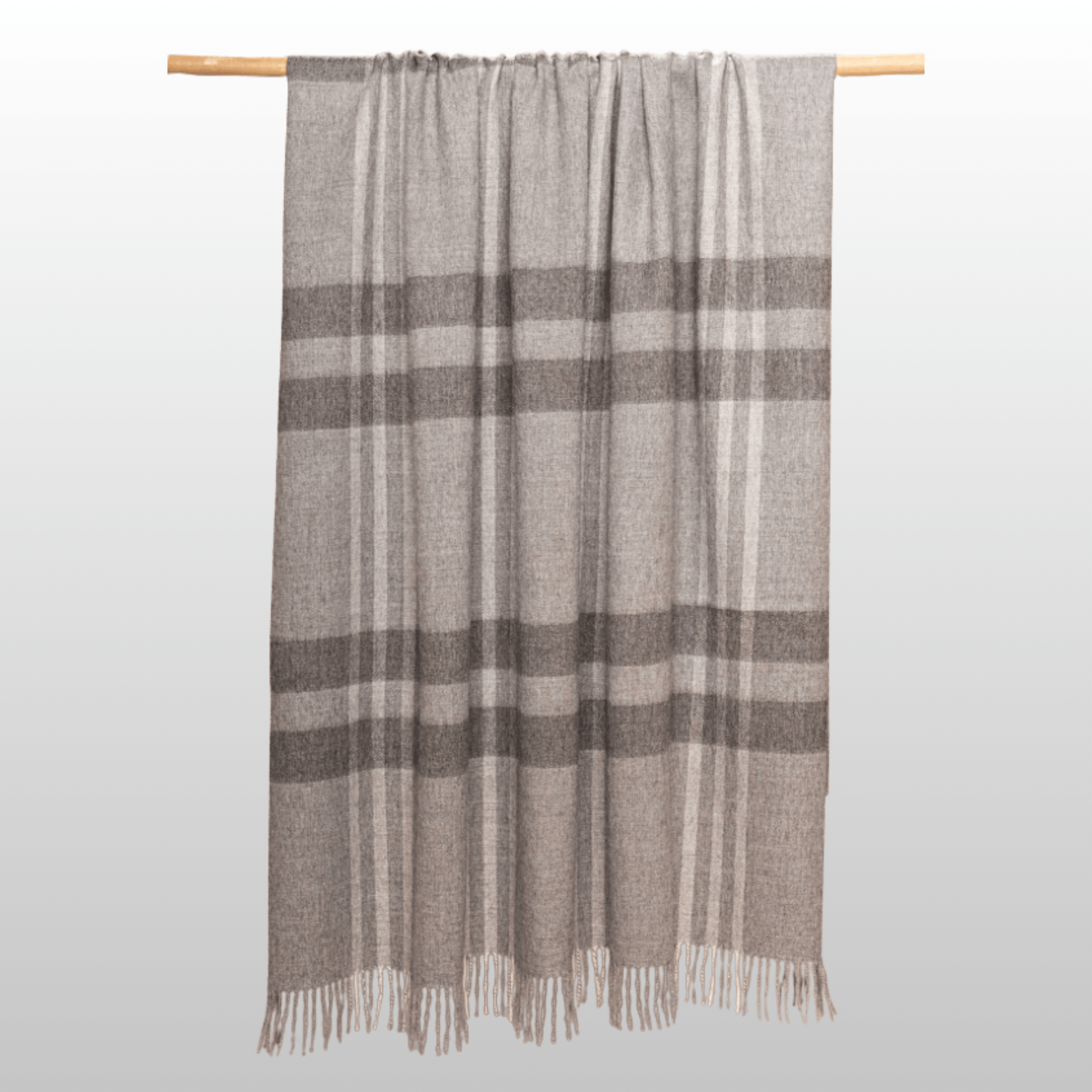 My Store Plaid, Charcoal Grey Undyed