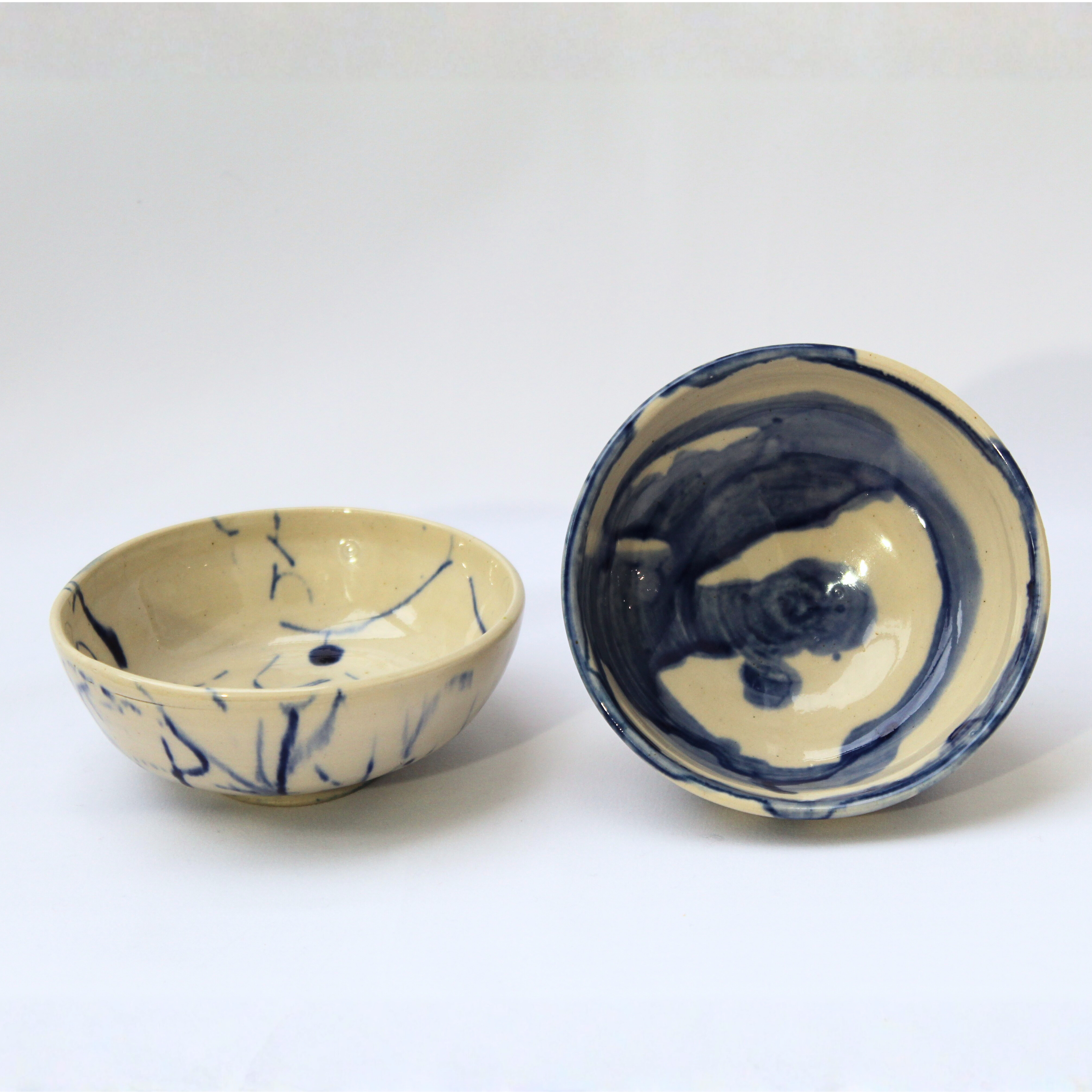 Blue Brush Bowl