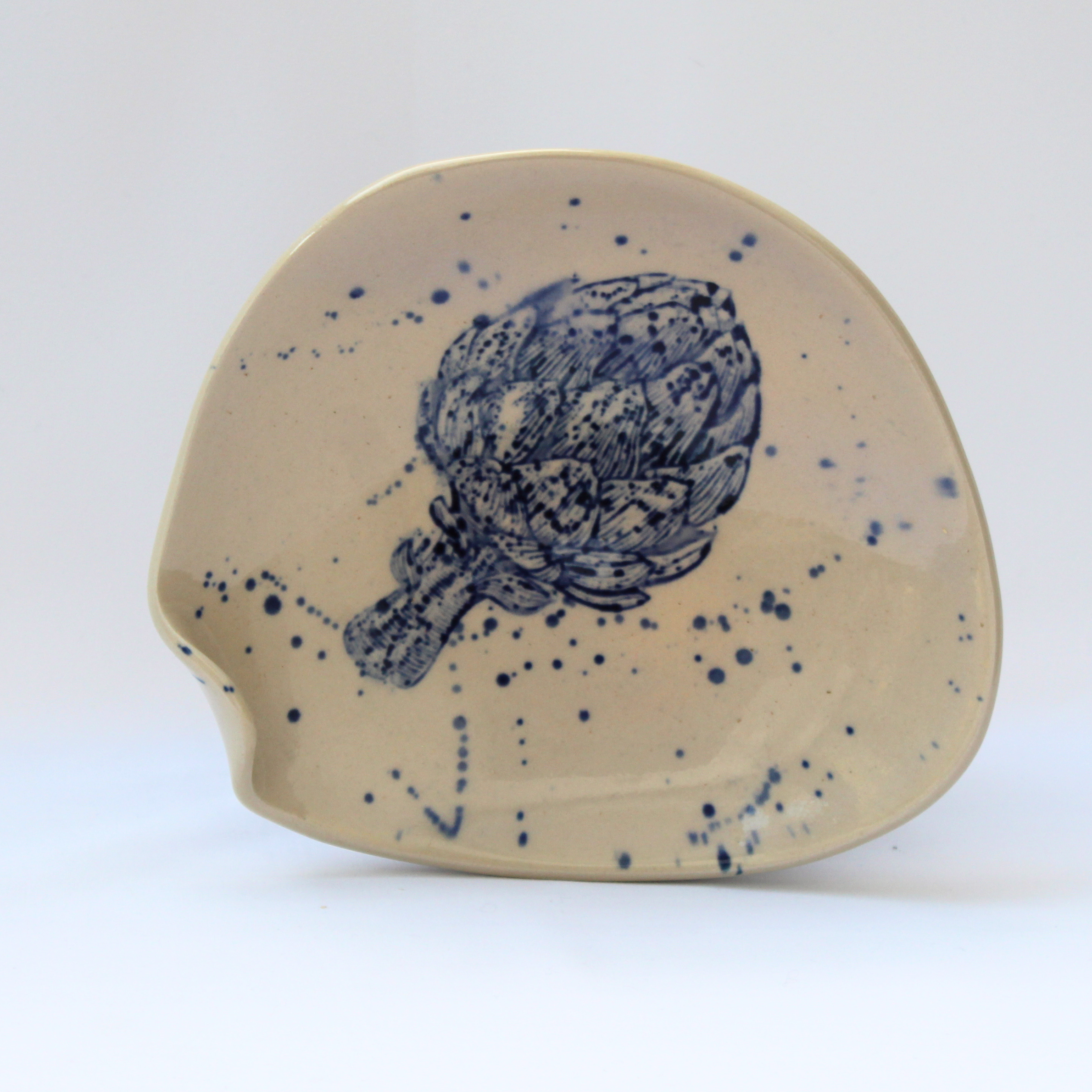 Blue Organic Harvest Round Dinner Plate Set
