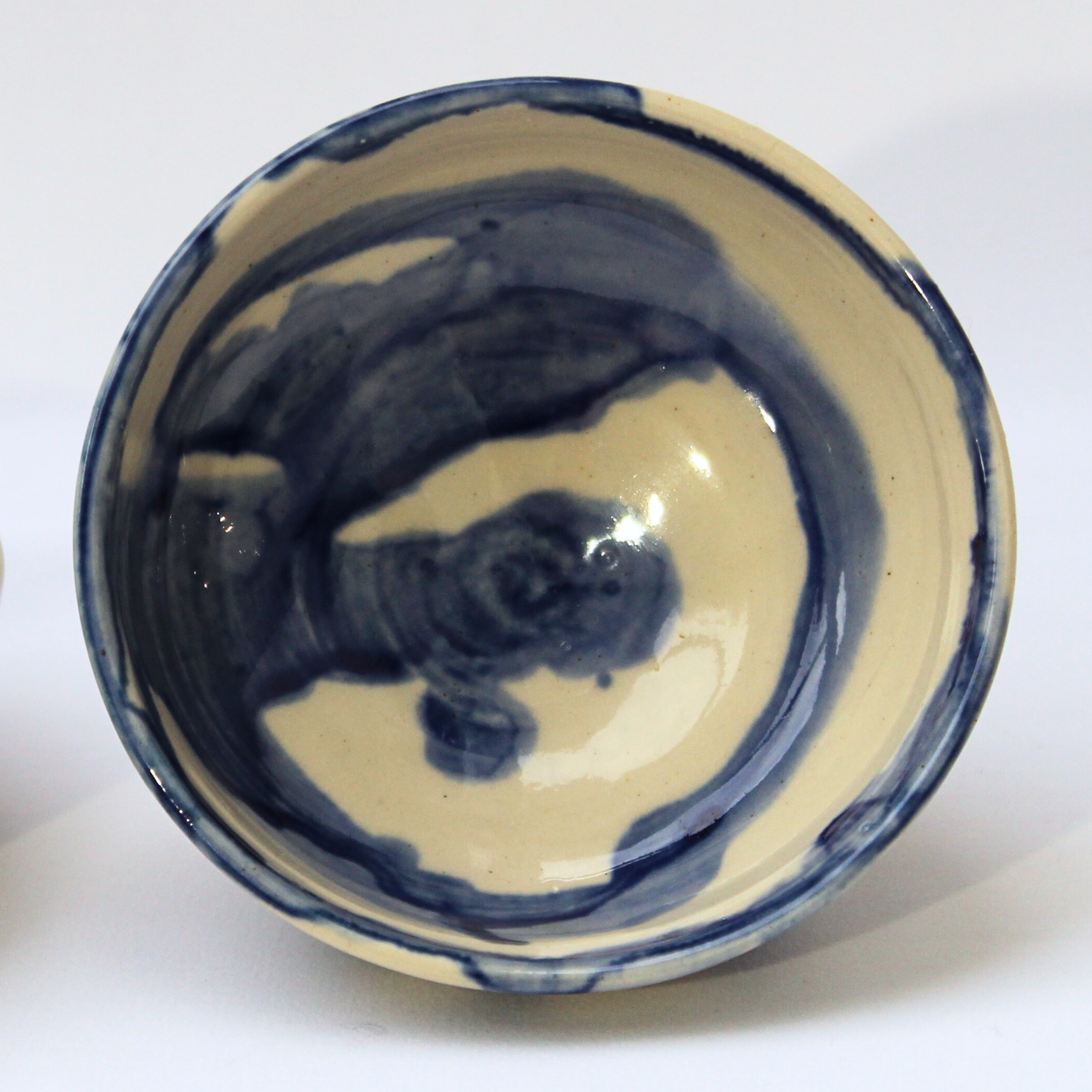 Blue Brush Bowl