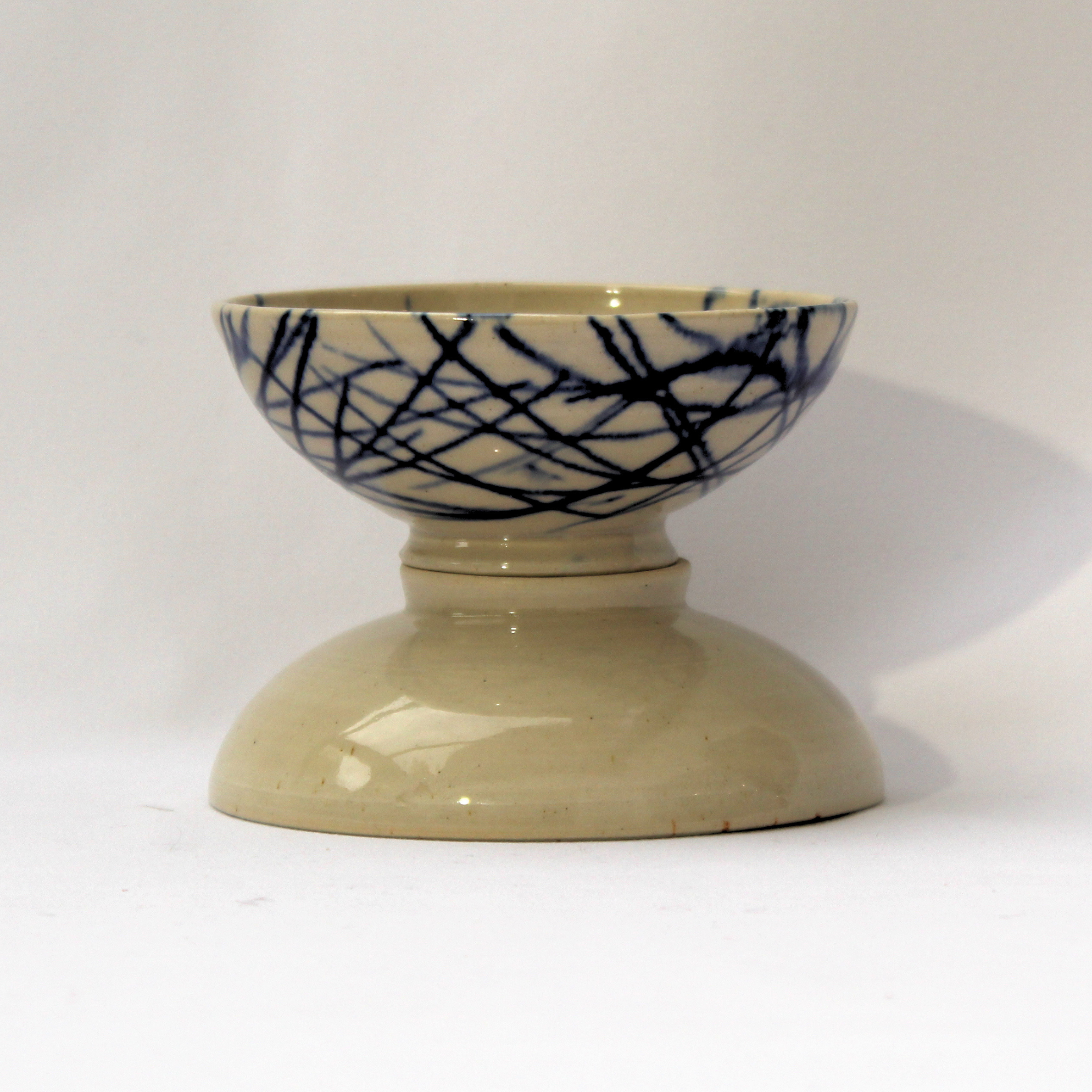 Blue Ink Bird Bowl