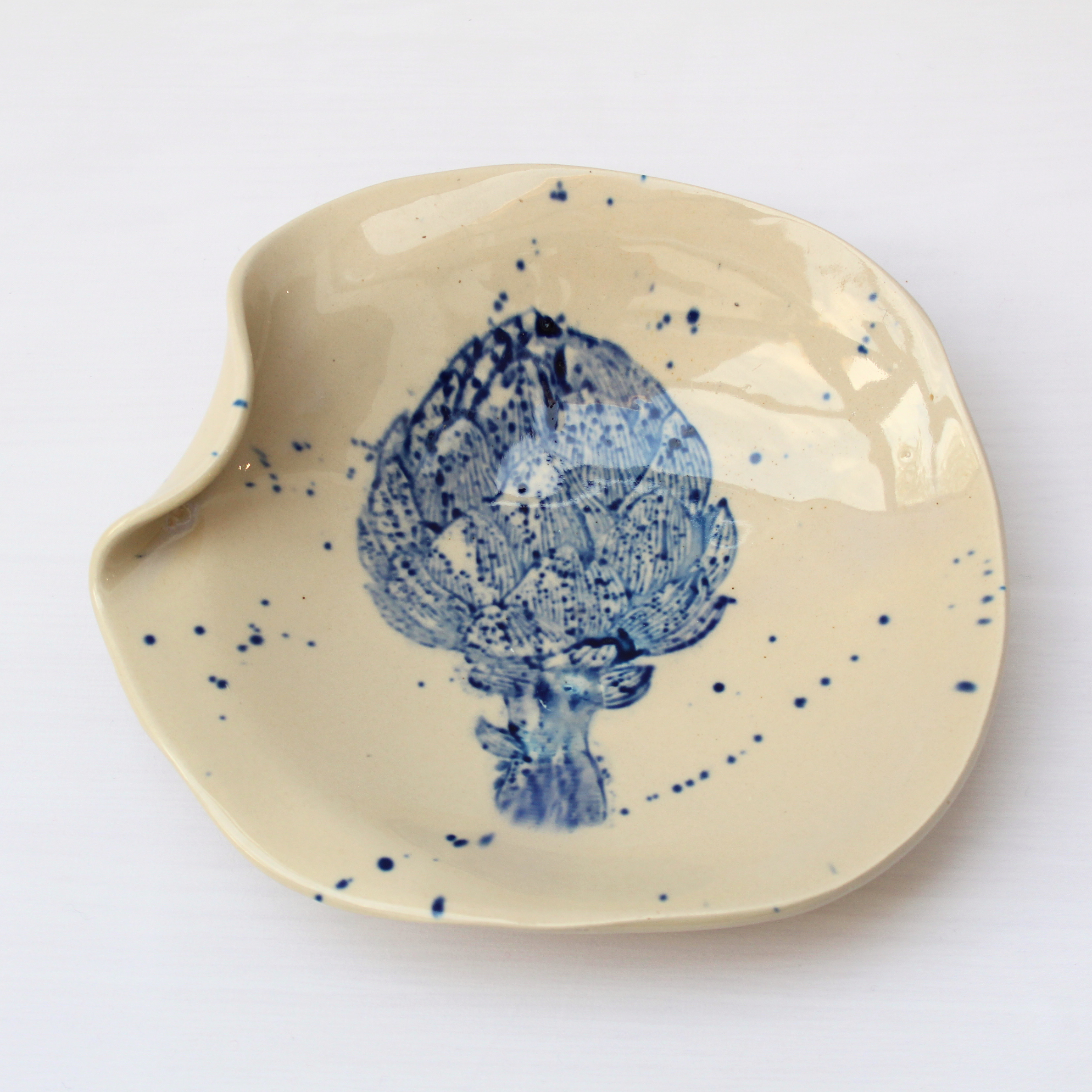 Blue Organic Harvest Round Dinner Plate Set