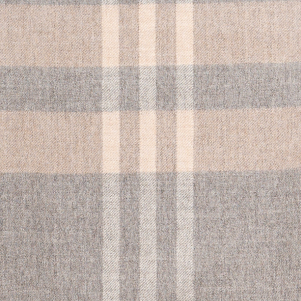 Plaid, Mid Grey Undyed
