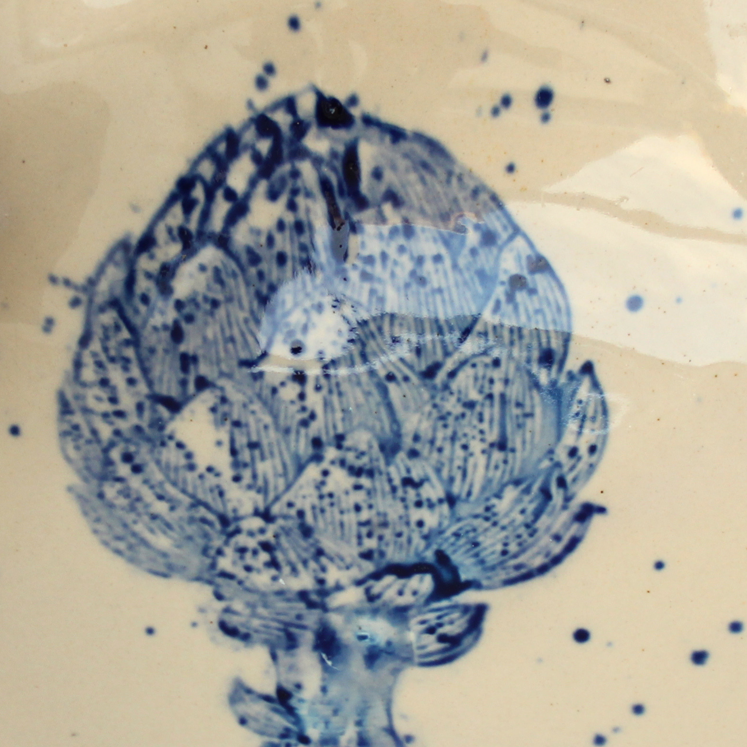 Blue Organic Harvest Round Dinner Plate Set