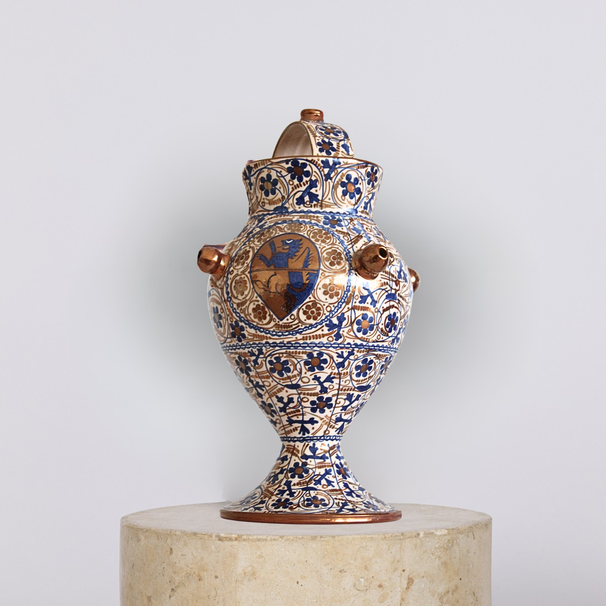 Lion Décor Jar Vase