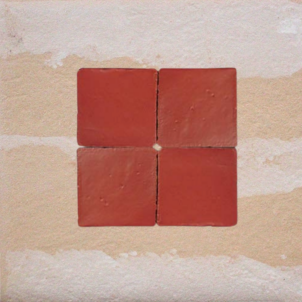 Burnt Sienna Red Matte Tile 13 cm