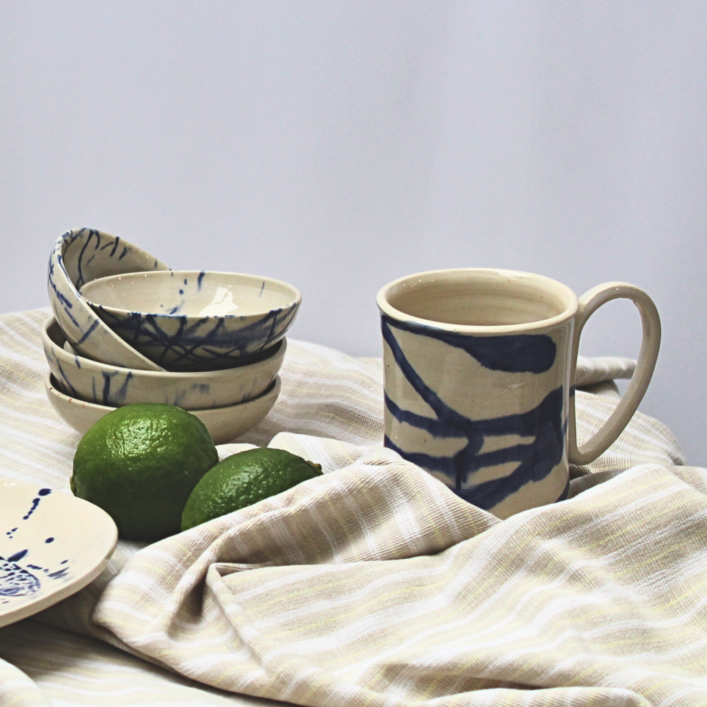 Blue Brush Mug