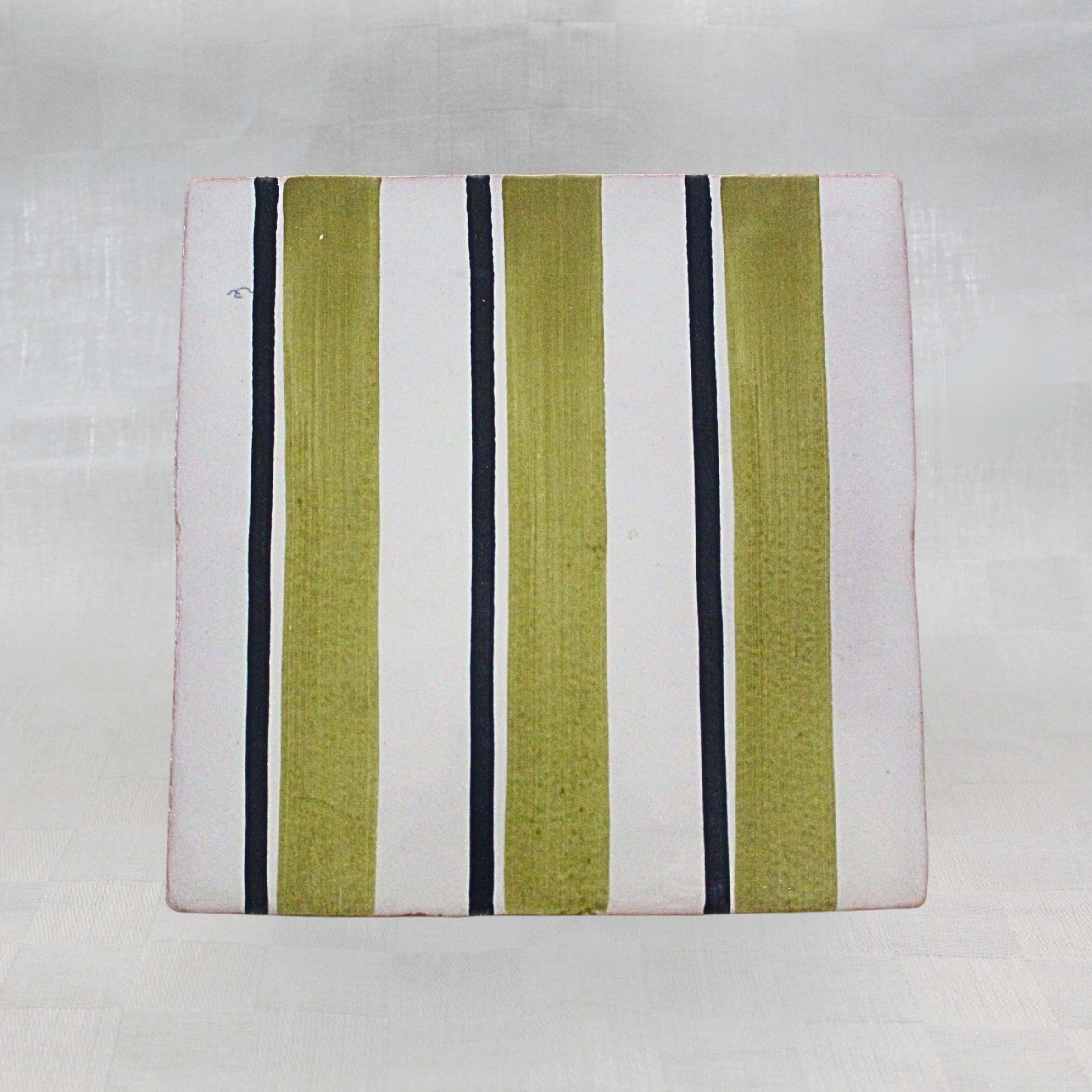 Green Pinstripe Brushstroke Light 15 cm