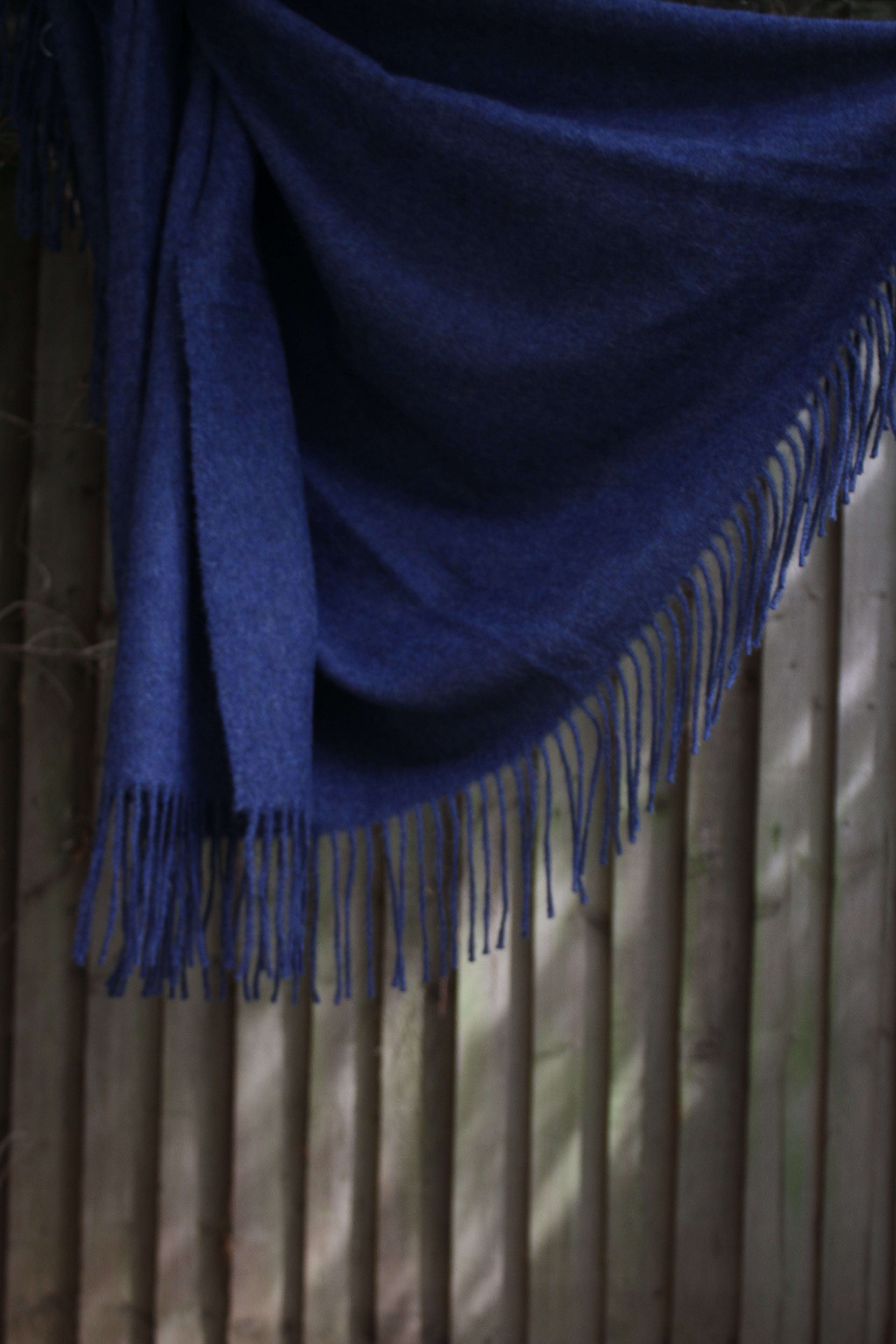 Alpaca Navy Throw Blanket