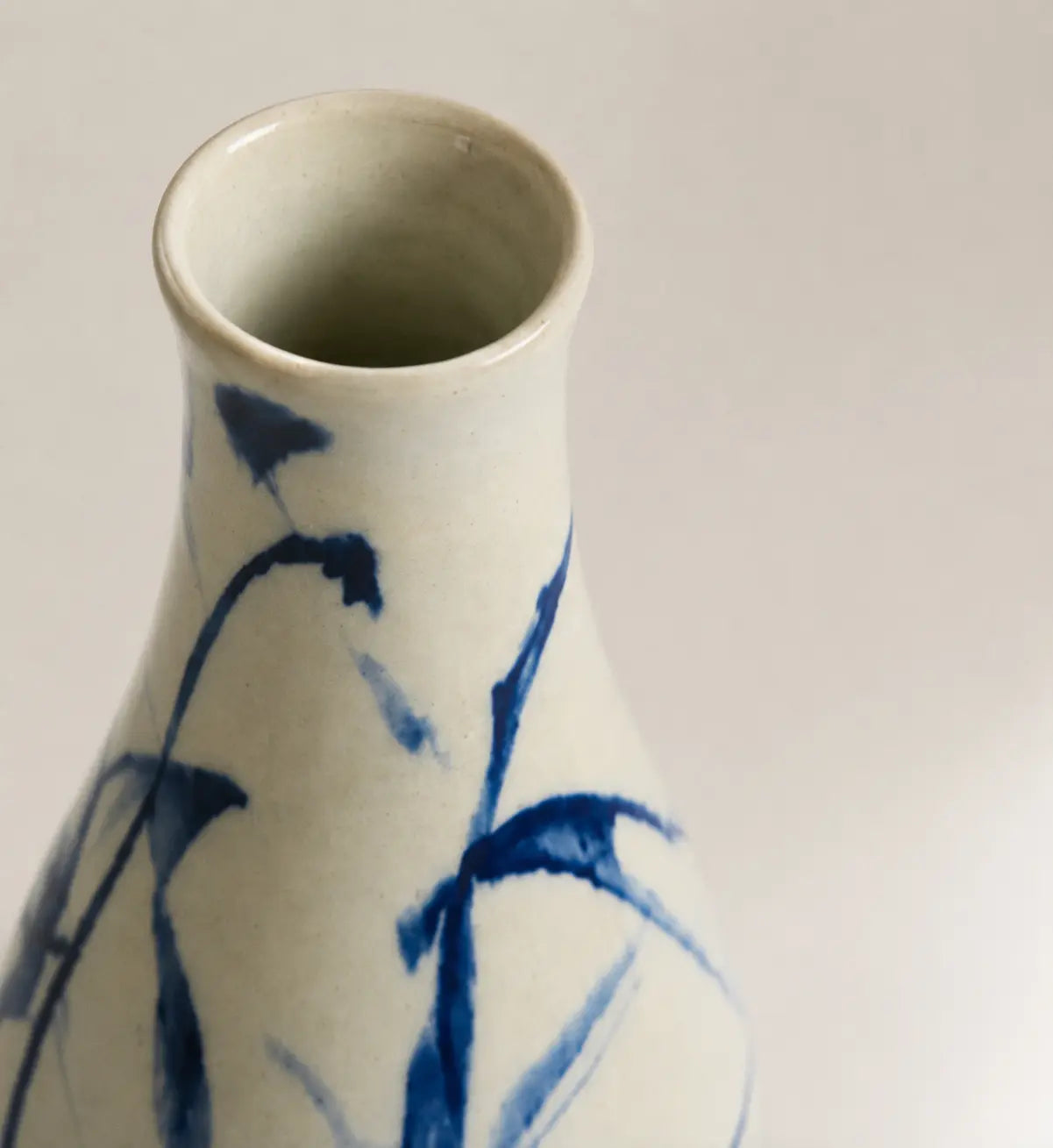 blue ink little vase