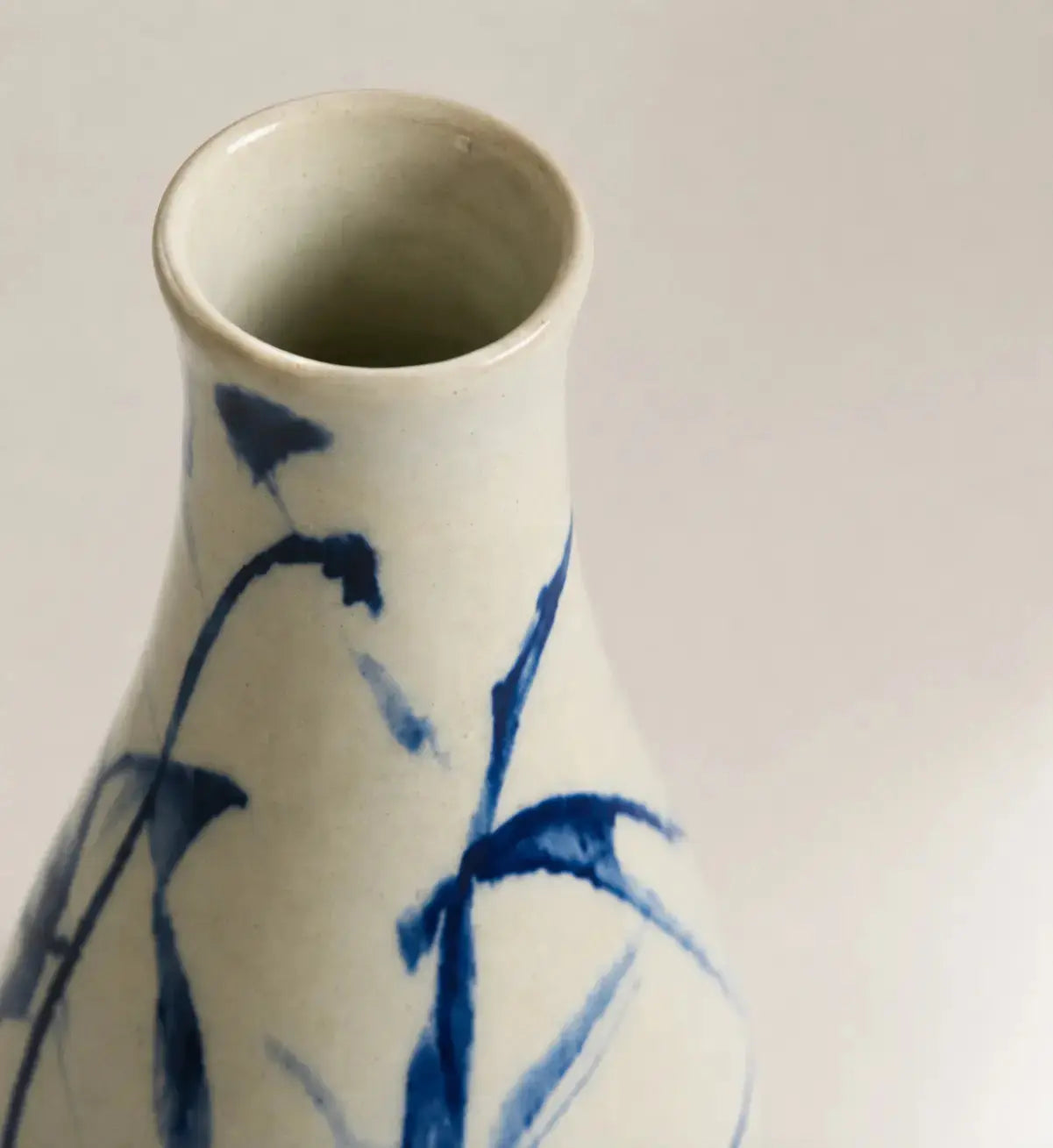 blue ink little vase