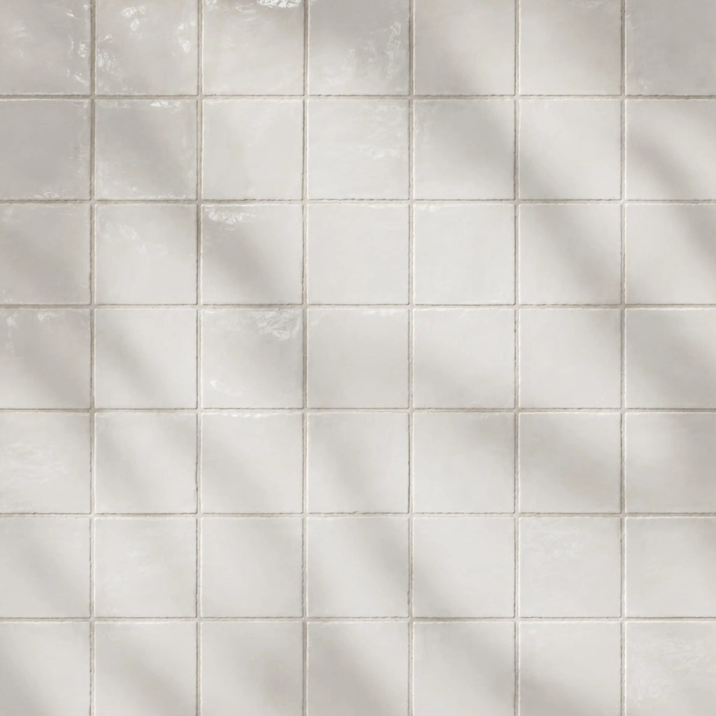 Bright White • Gloss Terracotta Tile