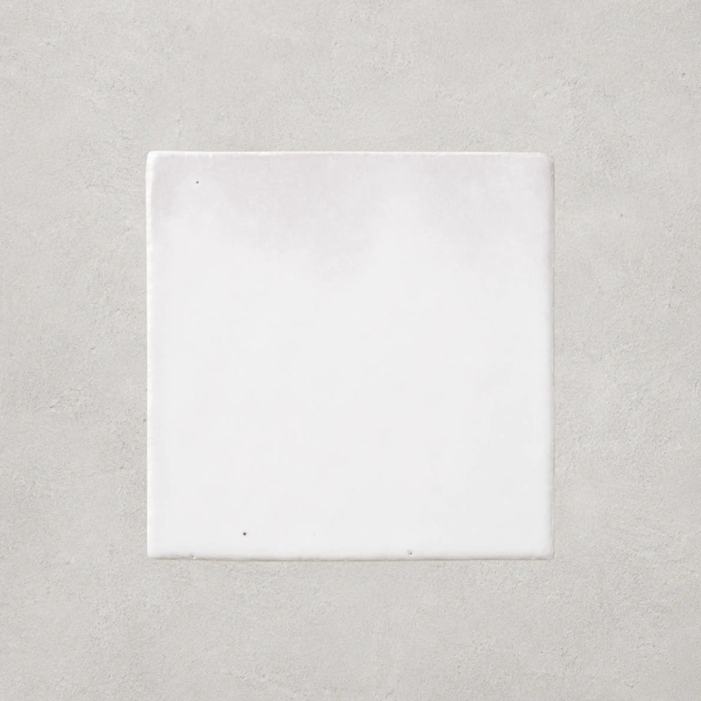 Bright White • Gloss Terracotta Tile