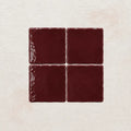 Burgundy red handmade ceramic tiles with gloss finish