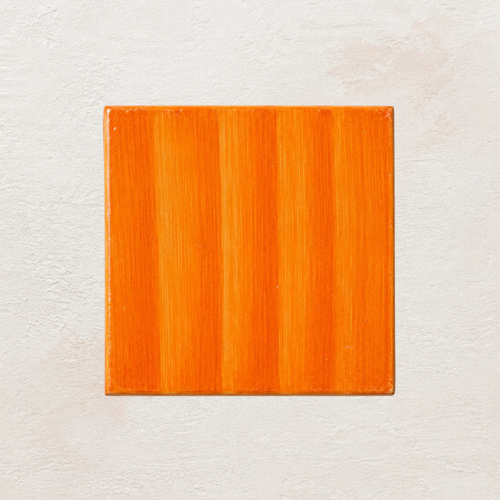 Burnt Orange Brushstroke • Gloss Tile