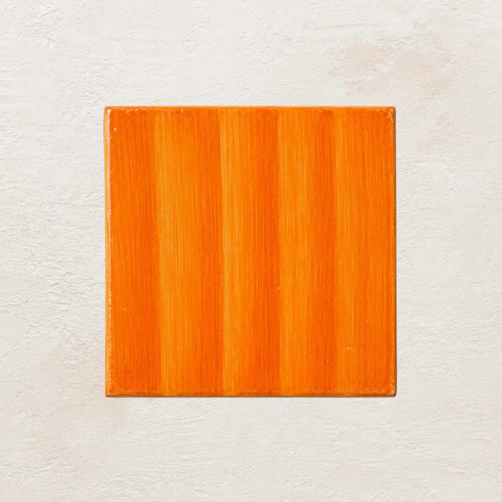 Burnt Orange Brushstroke • Gloss Tile