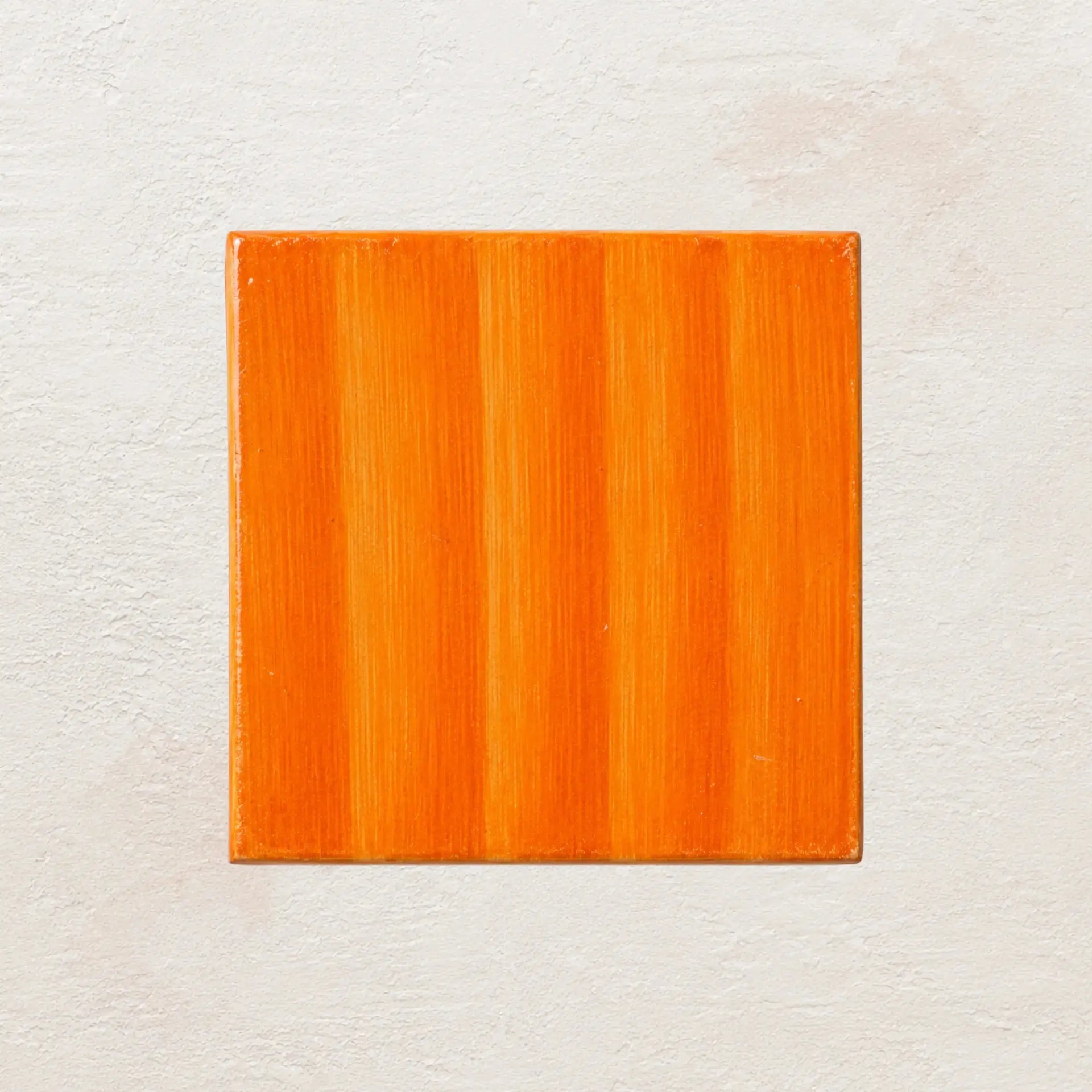 Burnt Orange Brushstroke • Gloss Tile