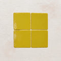 Citron yellow handmade ceramic tiles with gloss finish