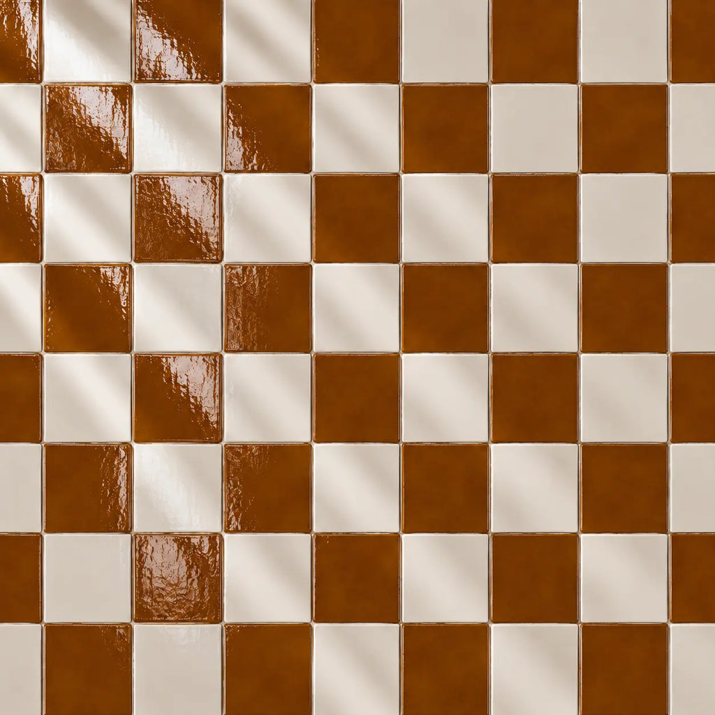 Cognac Brown Tiles wall