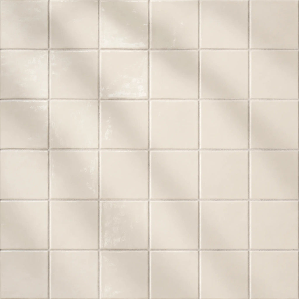 Cream White • Gloss Terracotta Tile