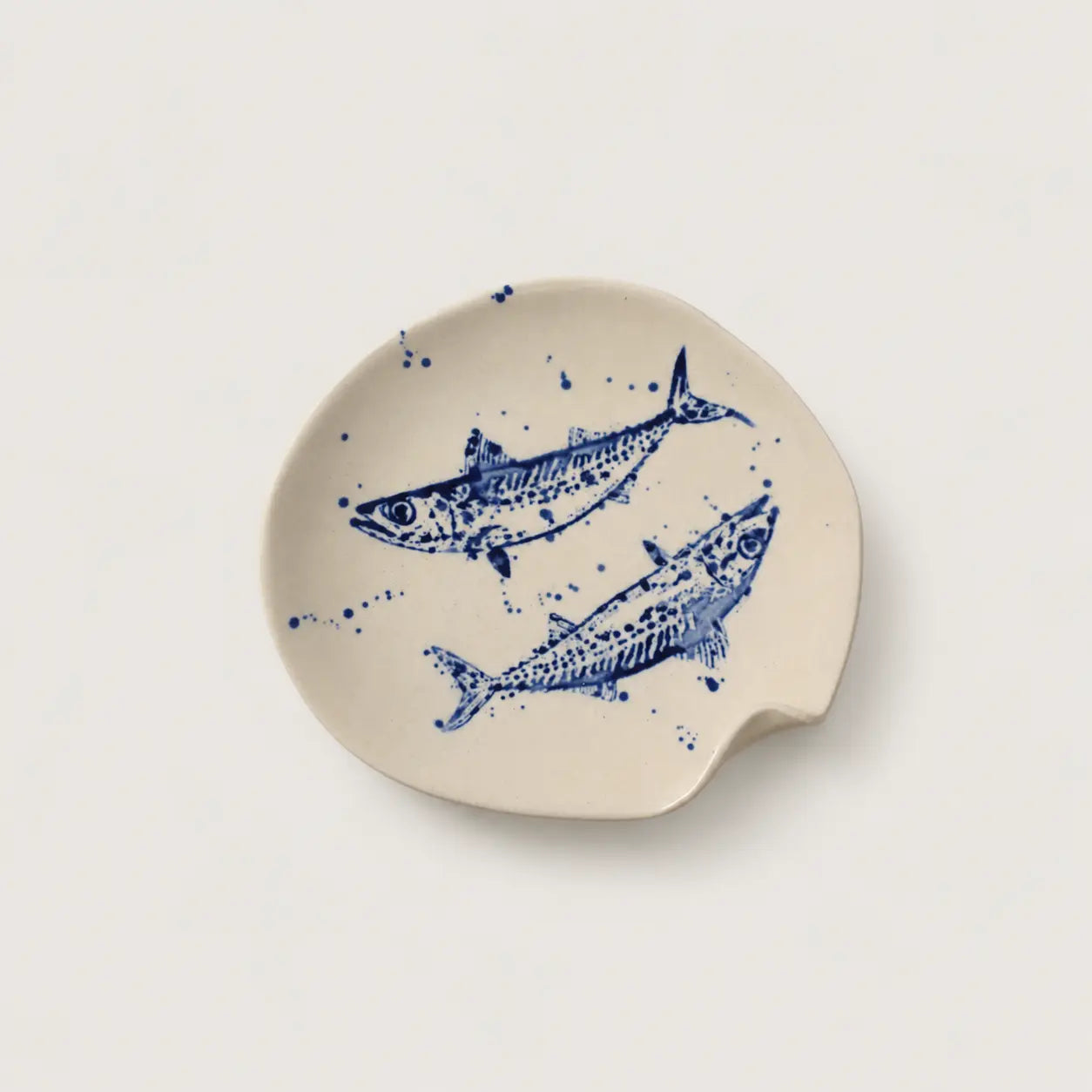 Blue fish dinner plate
