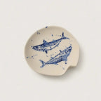 Blue fish dinner plate