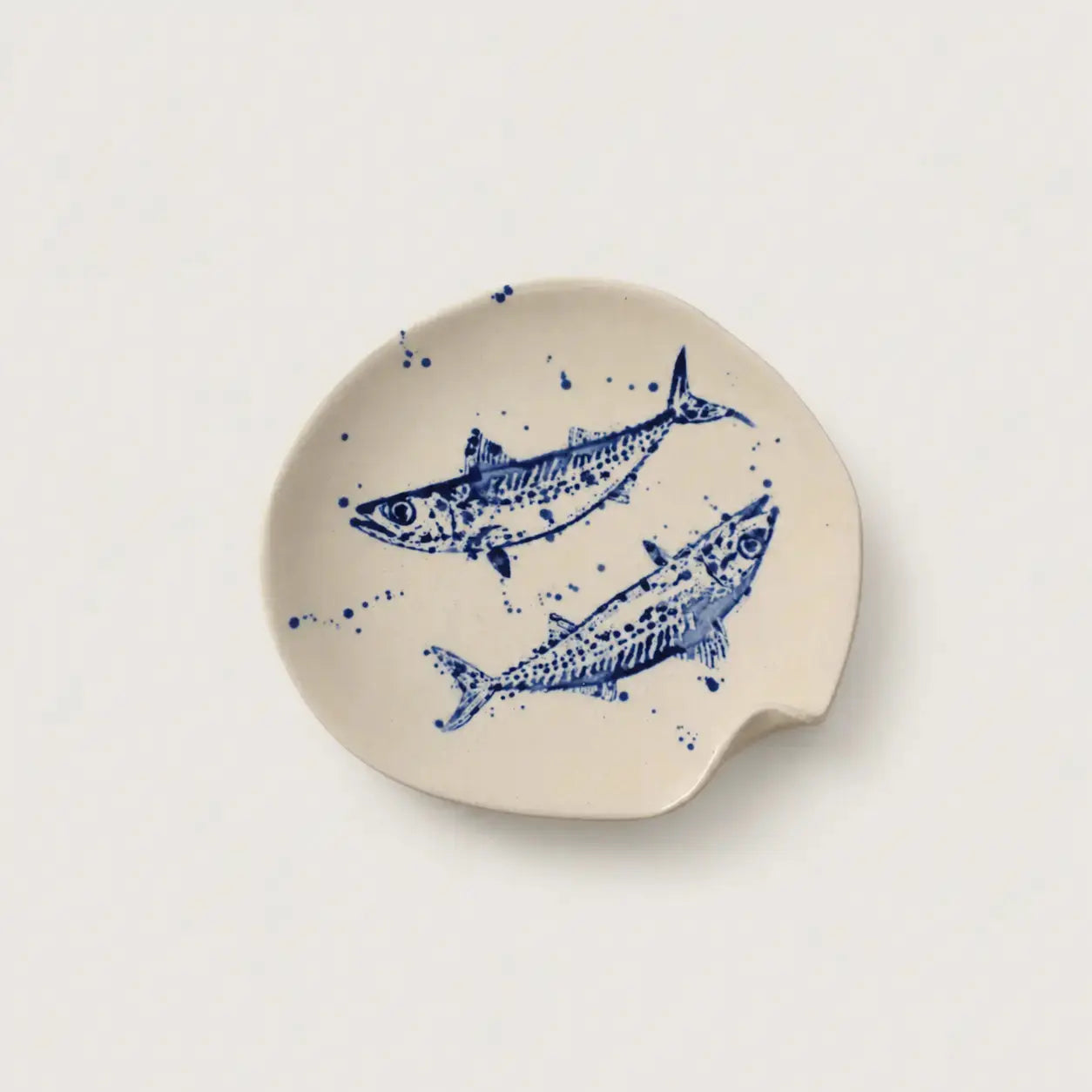 Blue fish dinner plate