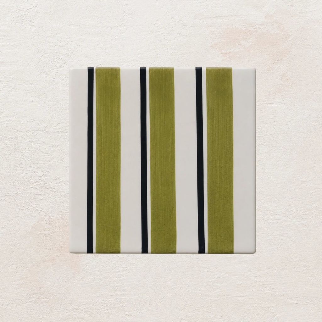Green Pinstripe • Gloss Tile
