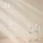 Ivory white • Gloss Terracotta Tile