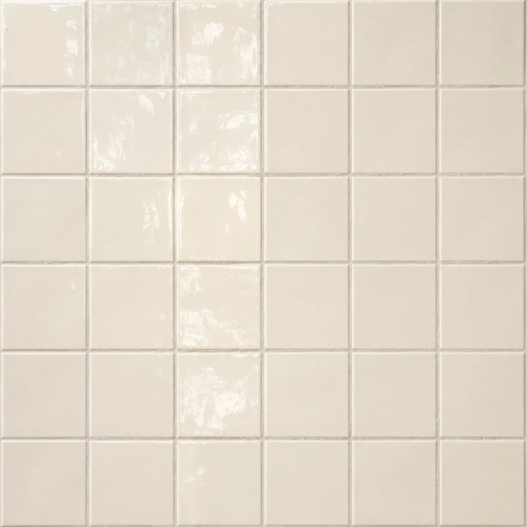 Ivory white • Gloss Terracotta Tile