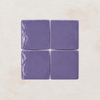 Lilac green handmade ceramic tiles with gloss finish