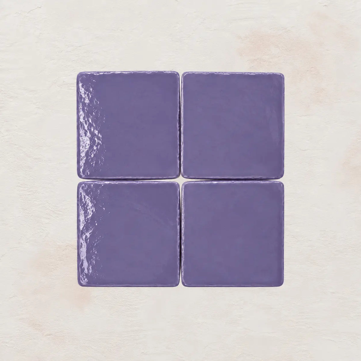Lilac green handmade ceramic tiles with gloss finish