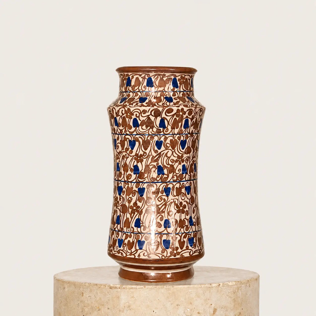 lustreware vase hand-painted