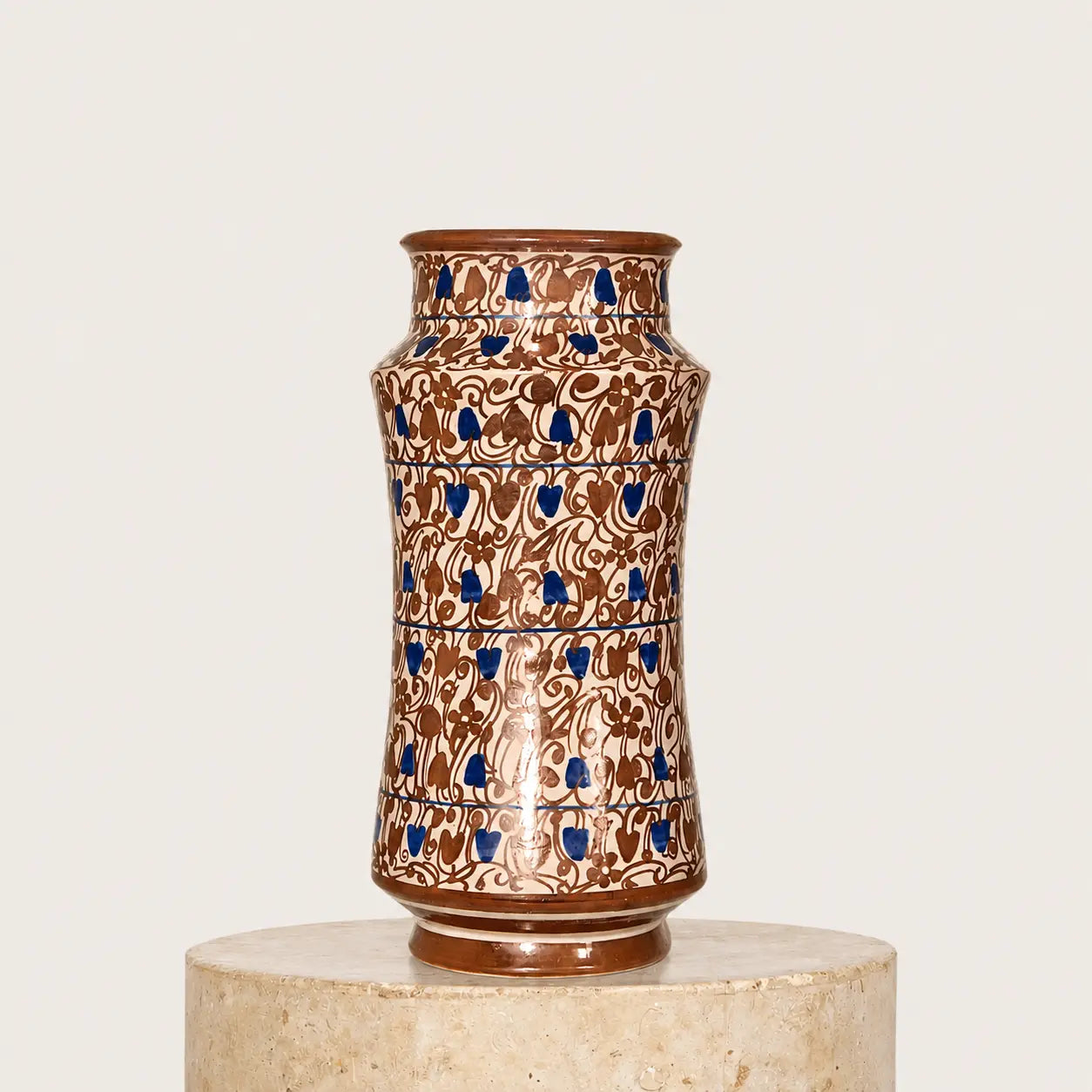 lustreware vase hand-painted