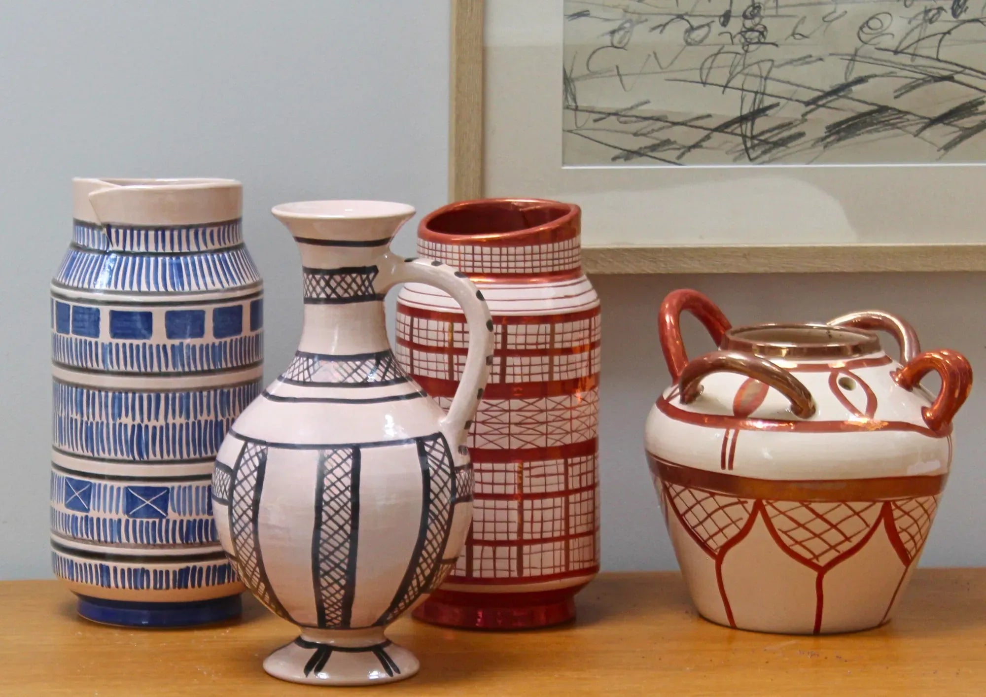 Cardoon’s handmade ceramics are finished with tin glaze and shimmering lustre decoration. Textured to the touch, these modern earthenware objects inspire daily rituals of calm and presence. 