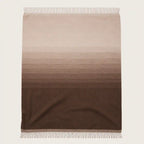 throw blanket in matiz design in chocolate brown and sand colours. Woven with Alpaca fibres