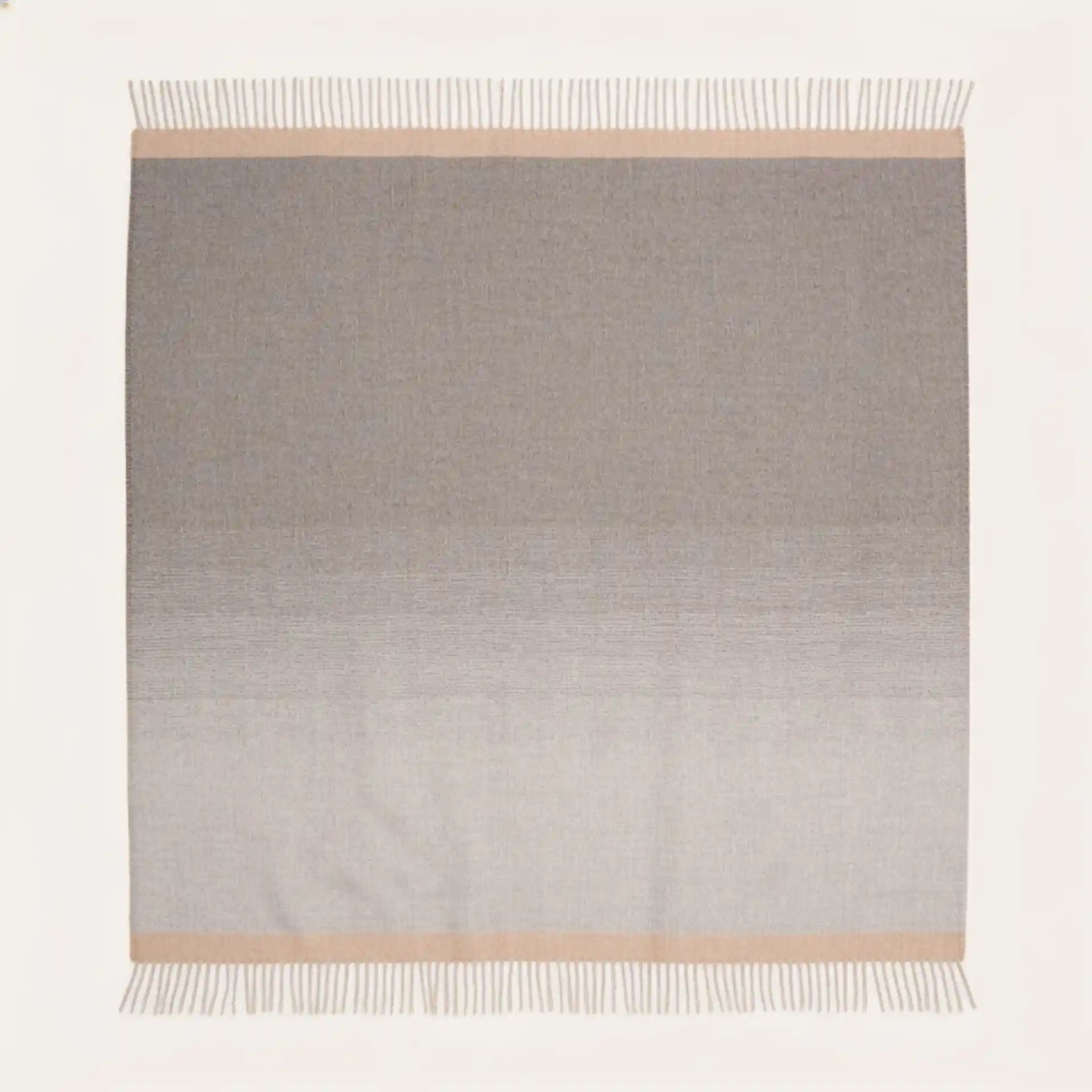 Matiz ombre throw blanket in charcoal and silver 100% alpaca