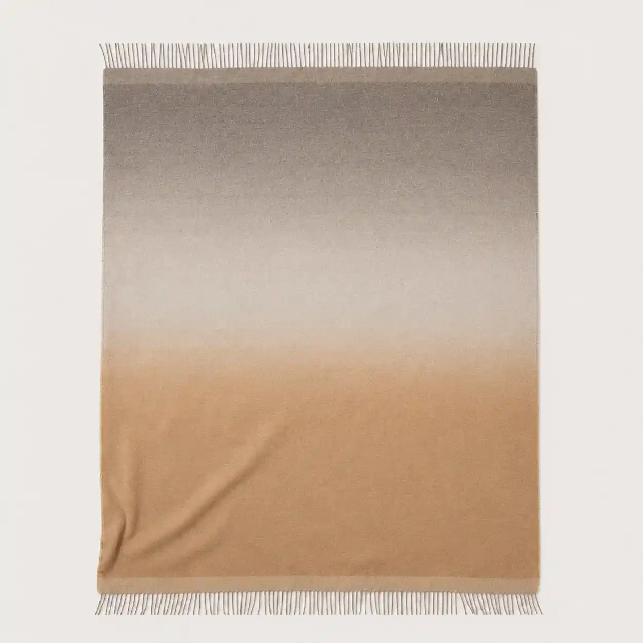 alpaca nuance throw blanket sandstone and beige