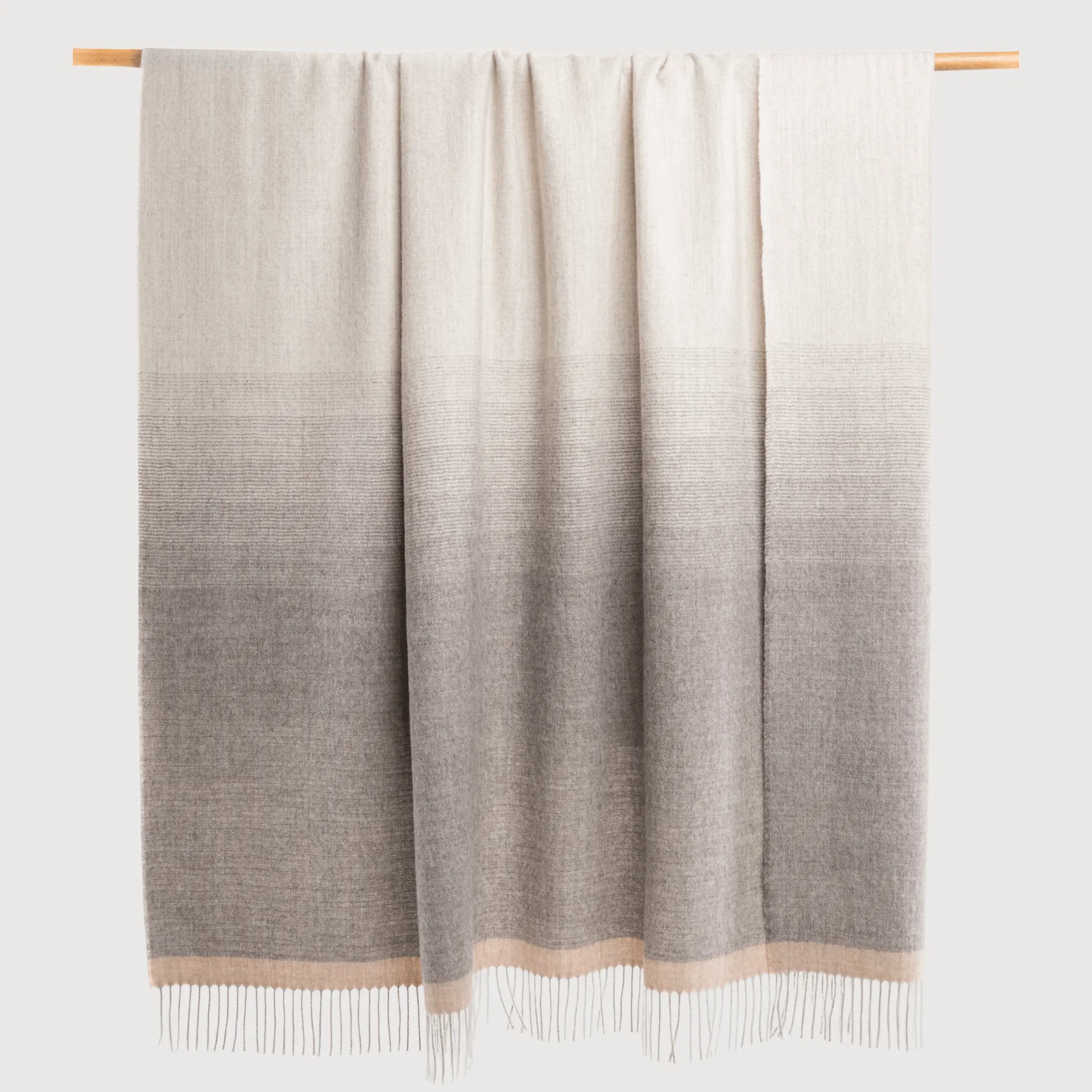 Matiz Ombré Throw • Mid Grey & Silver