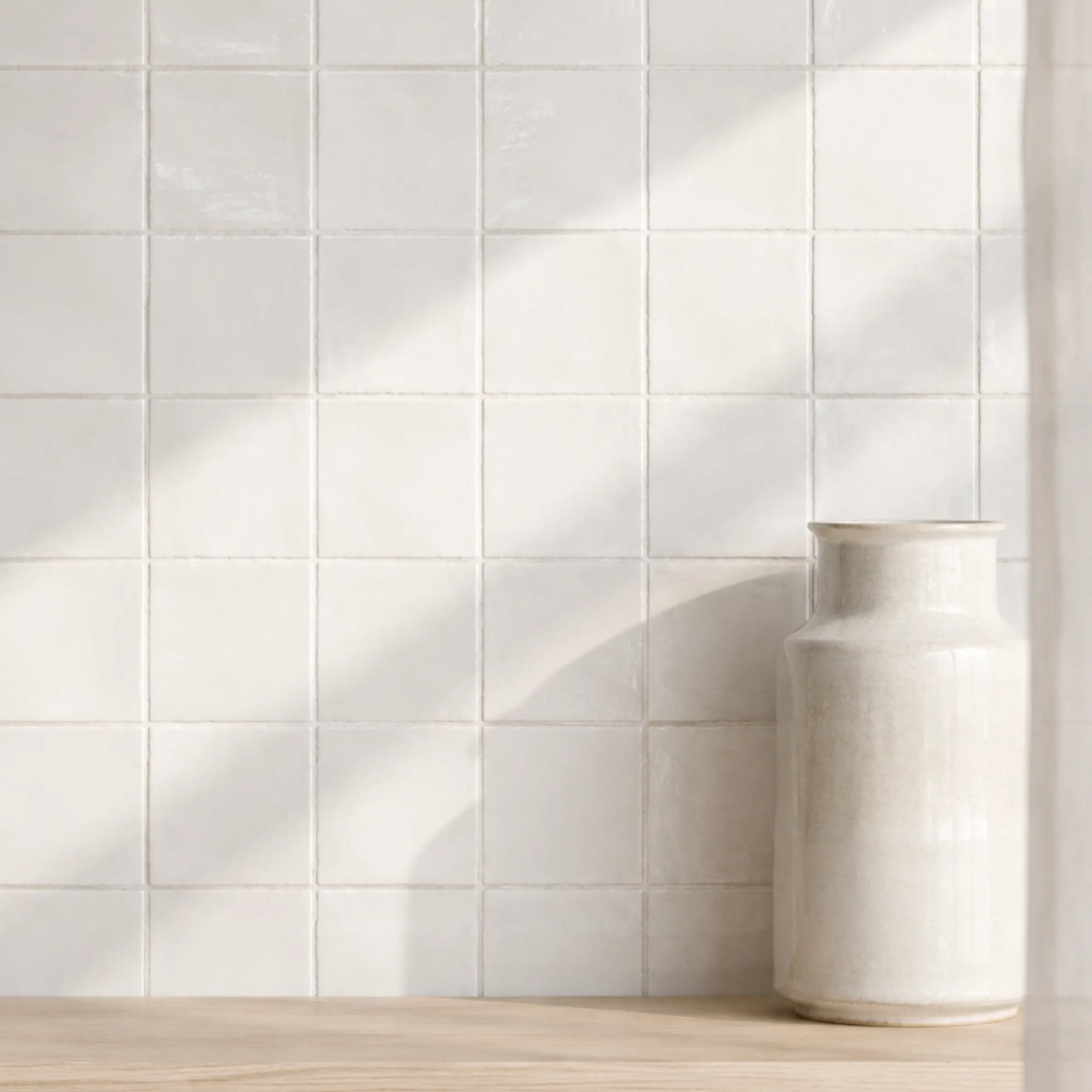 Off-White • Gloss Terracotta Tile