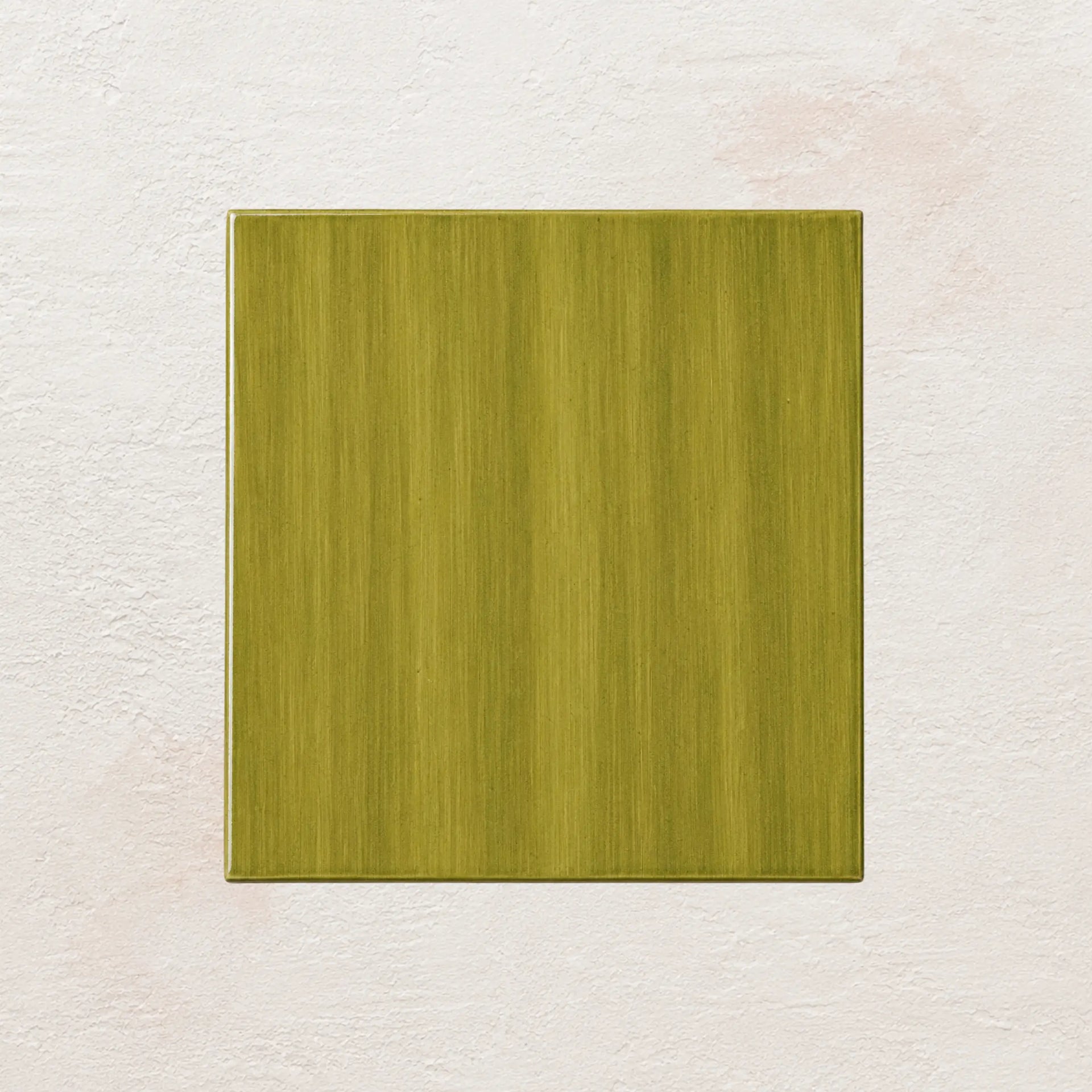 Olive Green Brushstroke • Gloss Tile