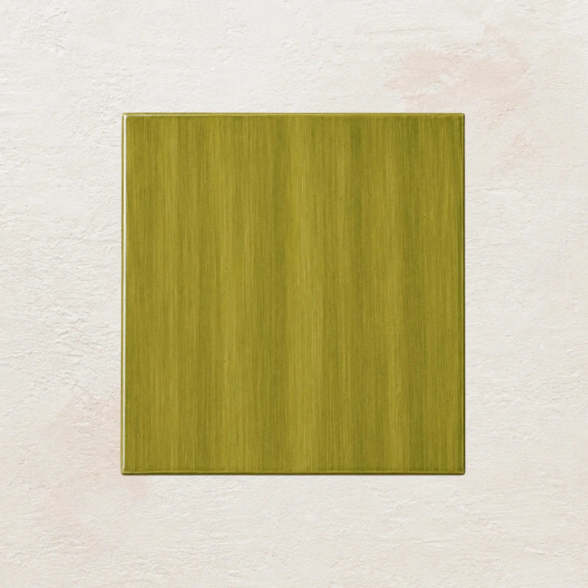 Olive Green Brushstroke • Gloss Tile