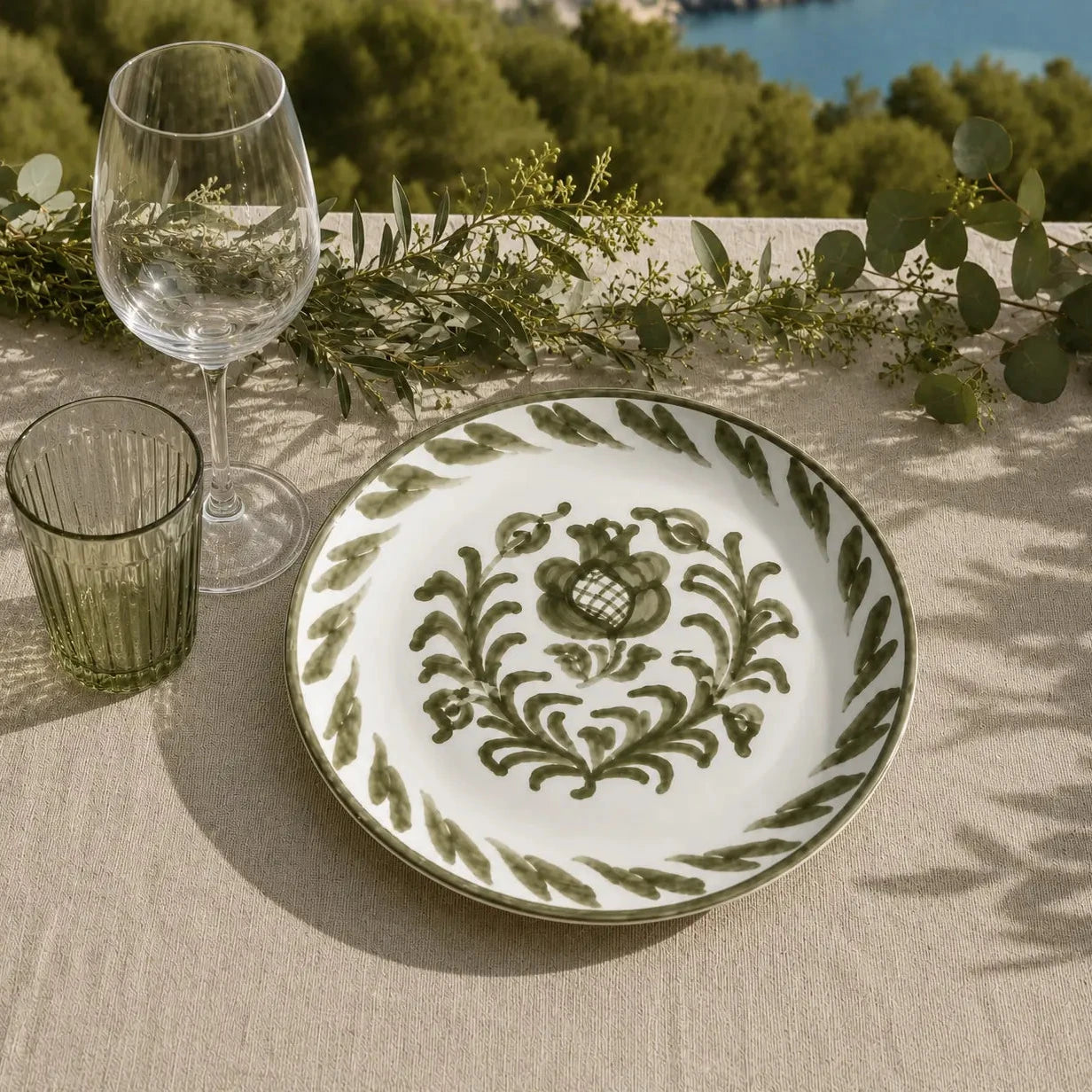 My Store Olive Pomegranate Plate (22cm)